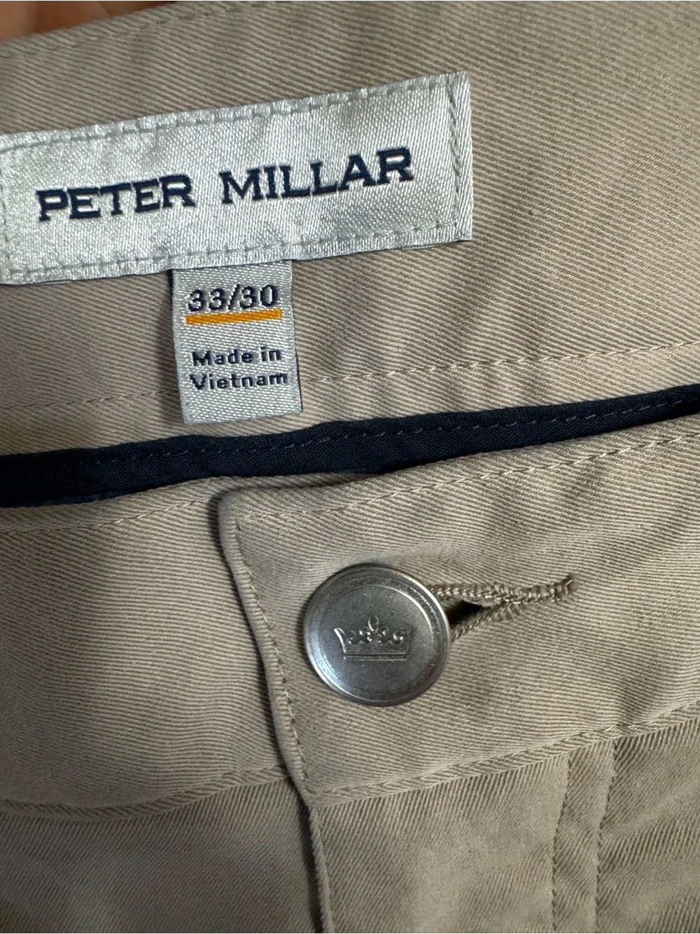 Peter Millar Men's Taupe Chinos